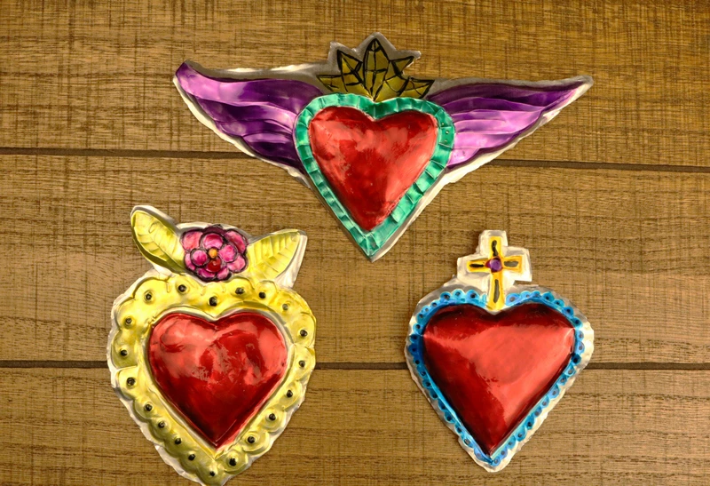 Mexican Folk Art Hearts - CelluClay